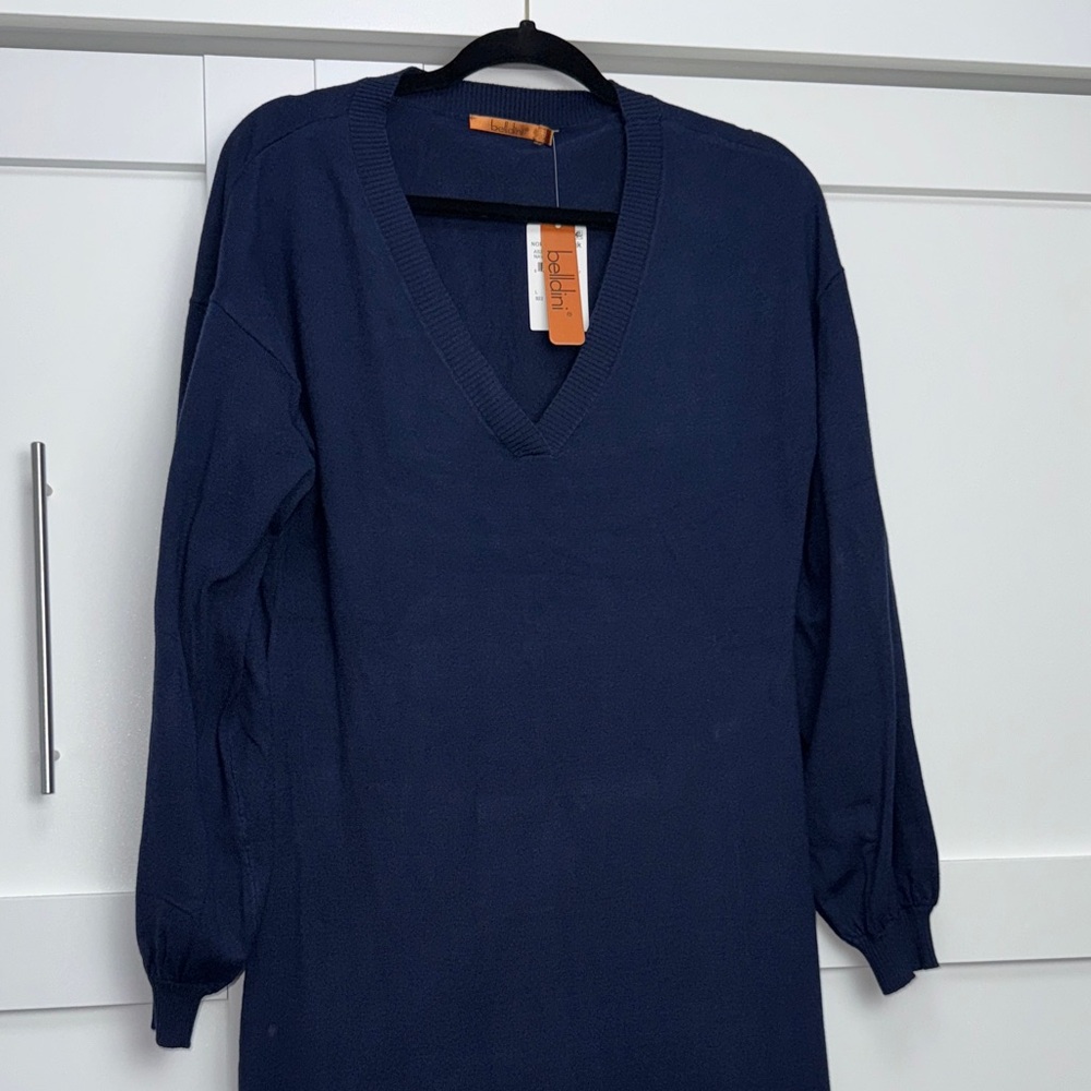 Belldini Navy Blue V-Neck Dress